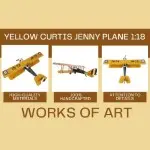 AJ014 Yellow Curtis Jenny Plane1:18 